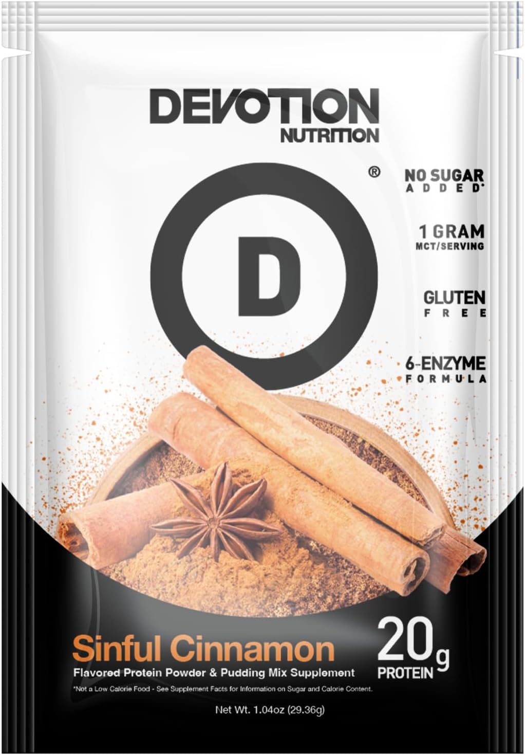Devotion Nutrition Mezcla de proteína en polvo, sin gluten, apta para dieta cetogénica, sin azúcares añadidos, 0.04 onzas de MCT  0.71 onzas de