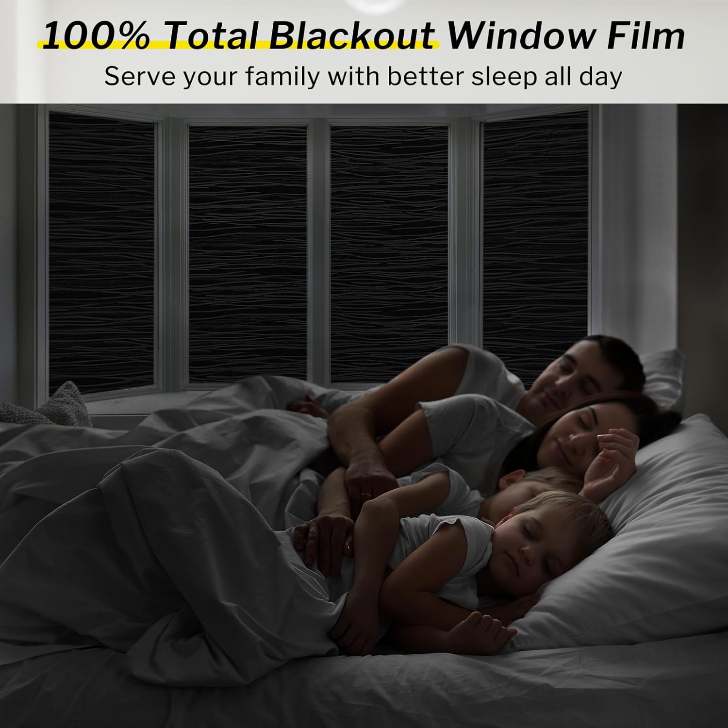 rabbitgoo Película opaca total de privacidad para ventana, bloqueo de luz solar, para reducción de rayos UV, cubierta de ventana extraíble para
