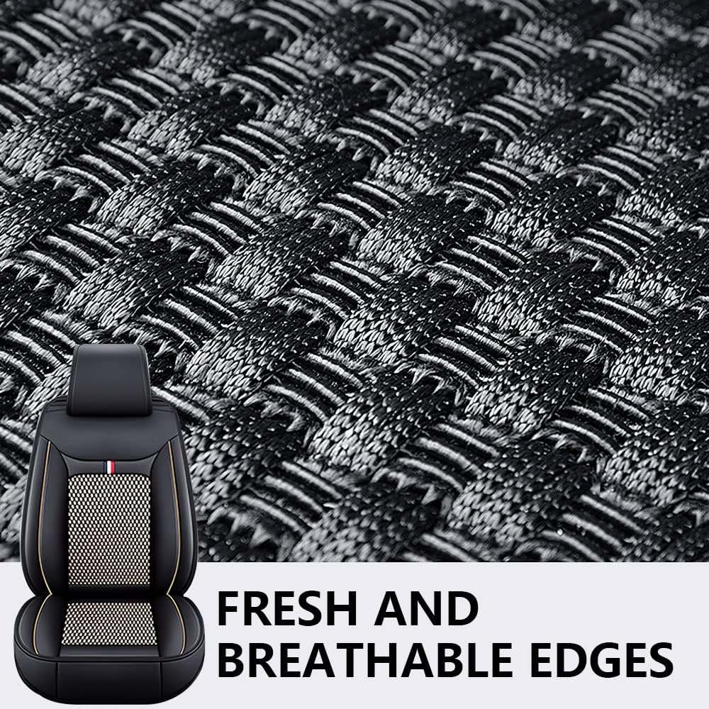 Funda de asiento de coche delantero y trasero para Cadillac Escalade 2002-2023, compatible con bolsa de aire y fácil de instalar (juego