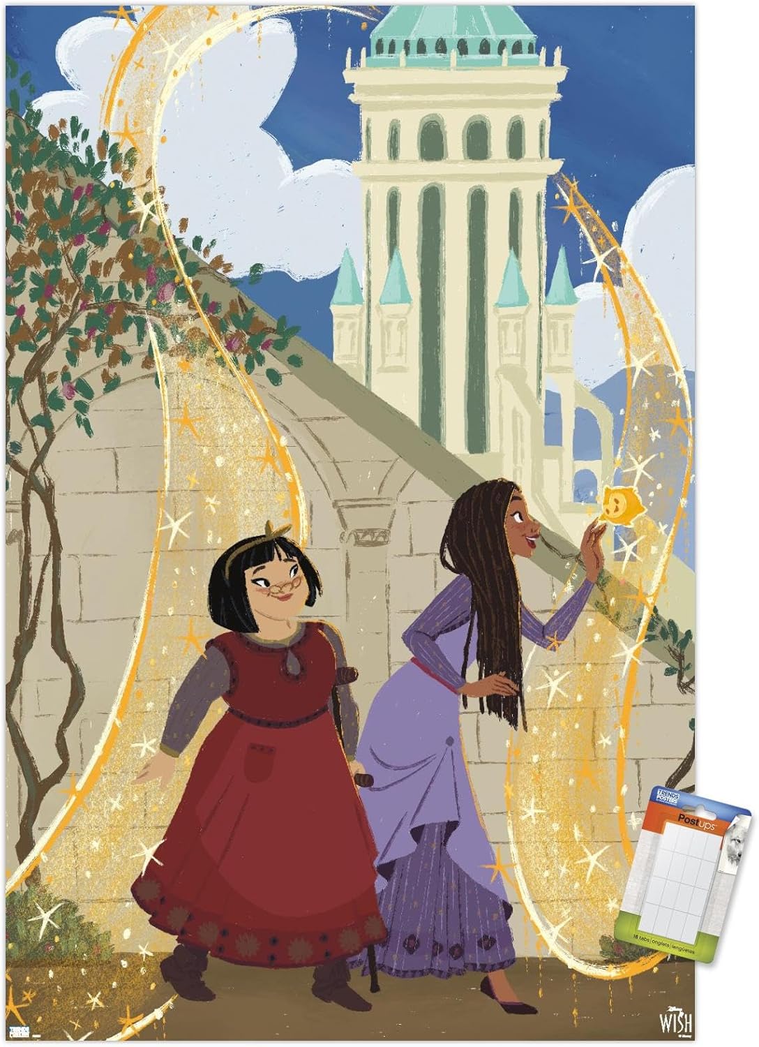 Trends International Disney Wish – Póster de collage de 3 (Friends), póster de pared, 22.37 x 34.00 pulgadas, paquete de póster y montaje prémium