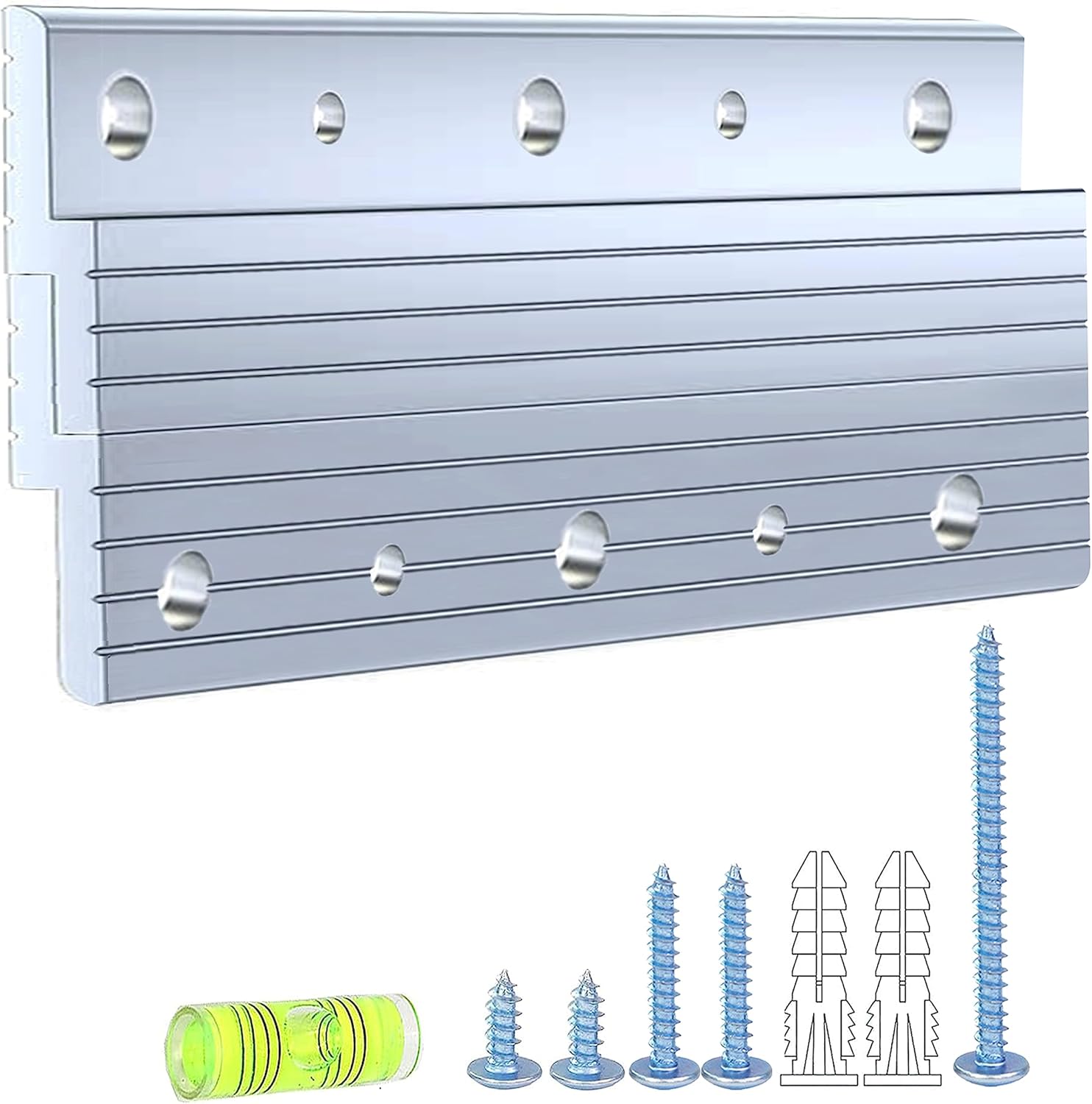 Ganchos de fotos de tacos franceses de 5 pulgadas, soporte de pared de aluminio, clips de barra en Z entrelazados, soportes de montaje para espejo