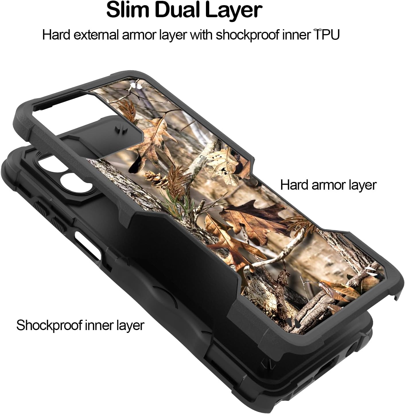 CoverON Funda resistente diseñada para Motorola Moto G Stylus 5G 2023, resistente grado militar A de plástico duro híbrido de goma TPU con agarre de