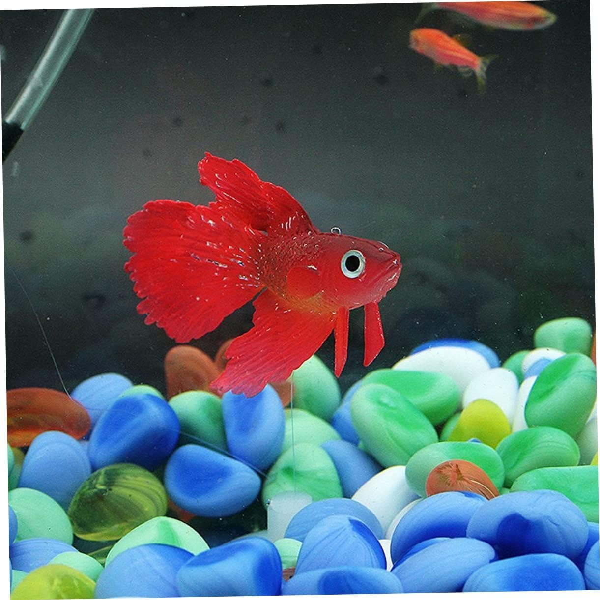 Decoración botánica de silicona Betta Fish artificial Betta Estatua de pez artificial simulación de peces falsos Betta Tropical Fish Ornamento