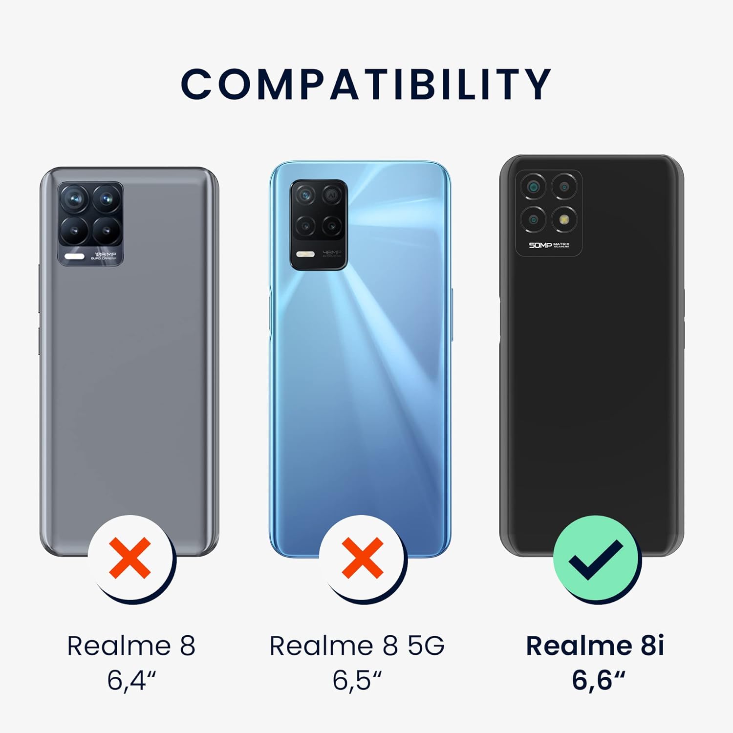 kwmobile Funda compatible con Realme 8i – Funda protectora delgada de TPU con acabado mate suave – verde musgo
