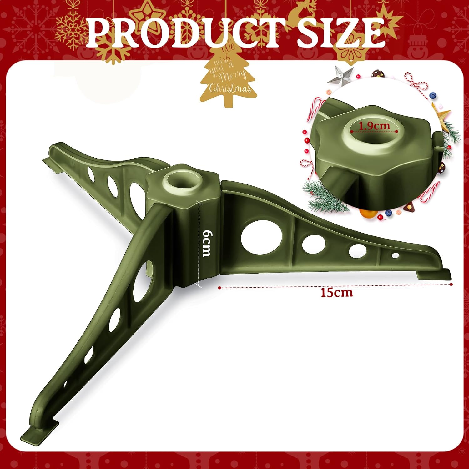 Soporte de plástico para árbol de Navidad, patas de árbol de Navidad, base de árbol de Navidad artificial, soporte de repuesto de base de plástico