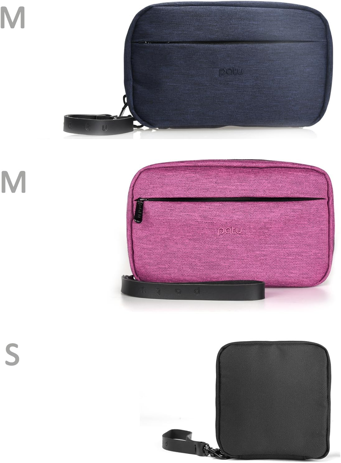 Patu Handy Beauty Stuff Carry Case, Bolsa de cosméticos de maquillaje, Mujeres limpiador facial bolsa de kit de cuidado de la piel, lápiz embrague,