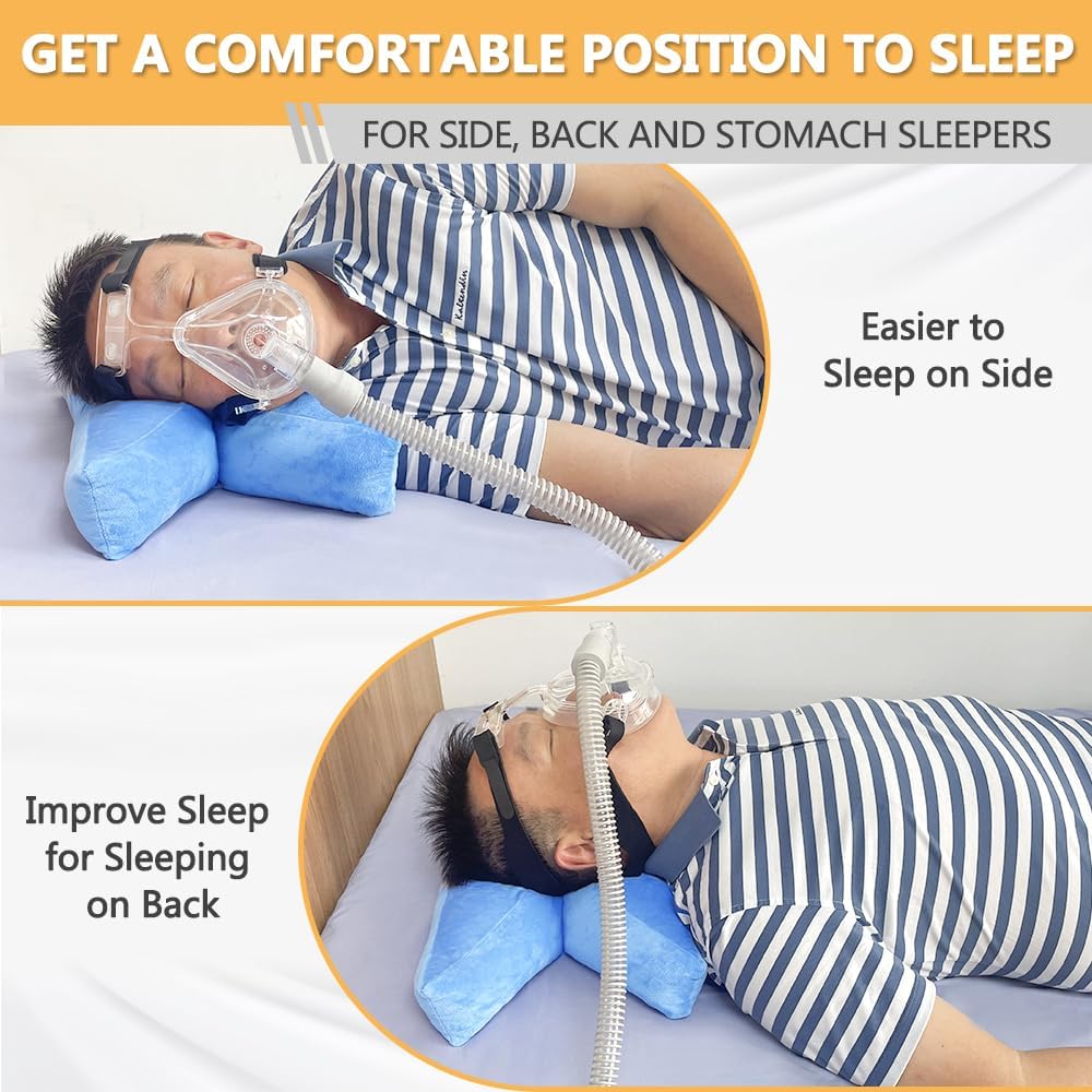 Almohada CPAP para personas que duermen de lado, almohada para máscaras CPAP, usuarios de estómago, CPAP para dormir de lado, almohadas nasales,