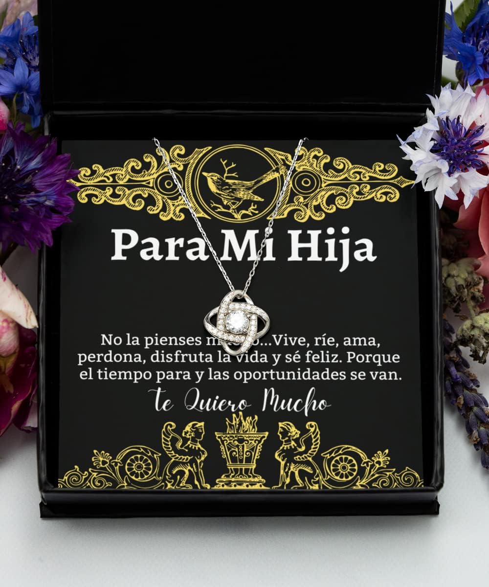 Collar para hija con mensaje personalizado, regalo de aniversario de boda o Navidad, cadena para mujer