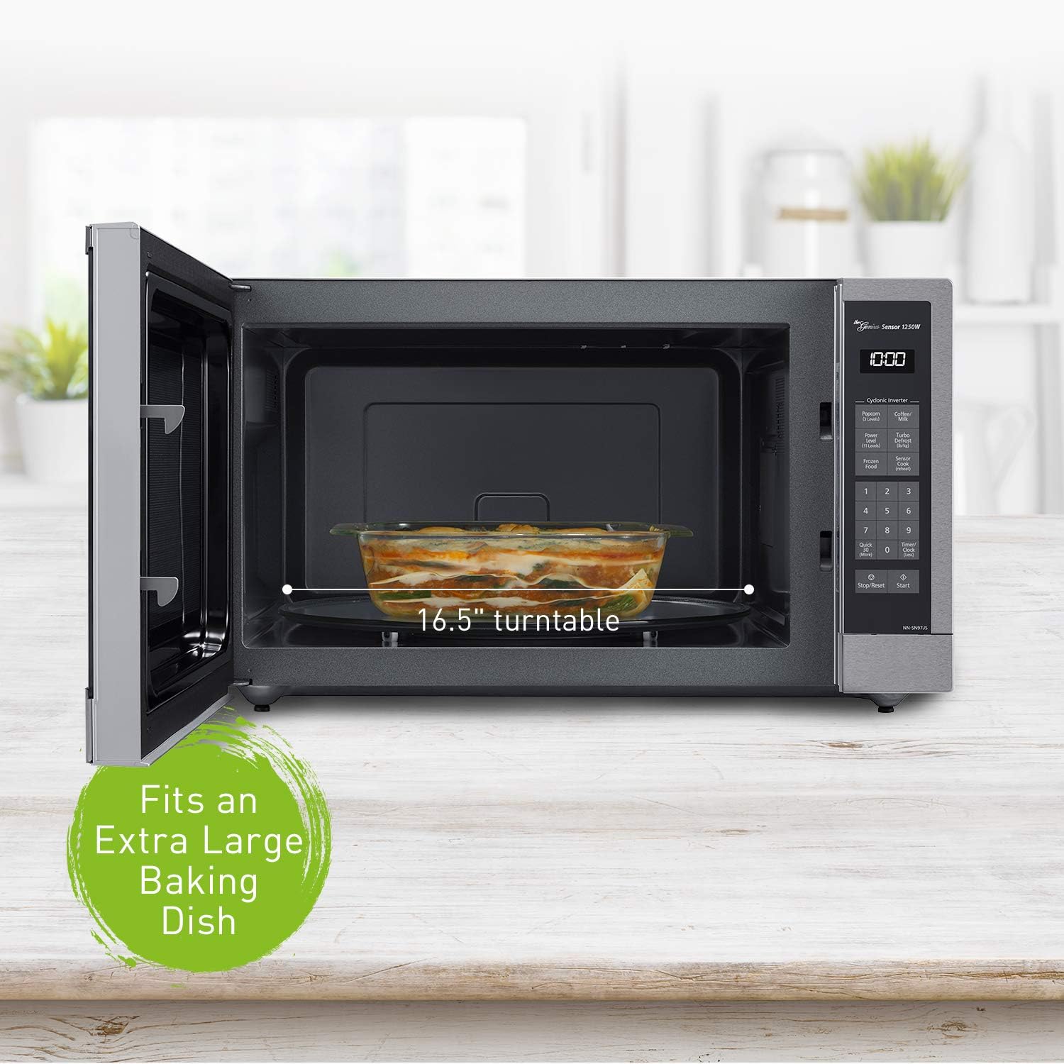 Panasonic NN-TK922SS – Horno de microondas NN-SN97JS de acero inoxidable y 27 pulgadas para 2.2 pies cúbicos, NN-TK922SS
