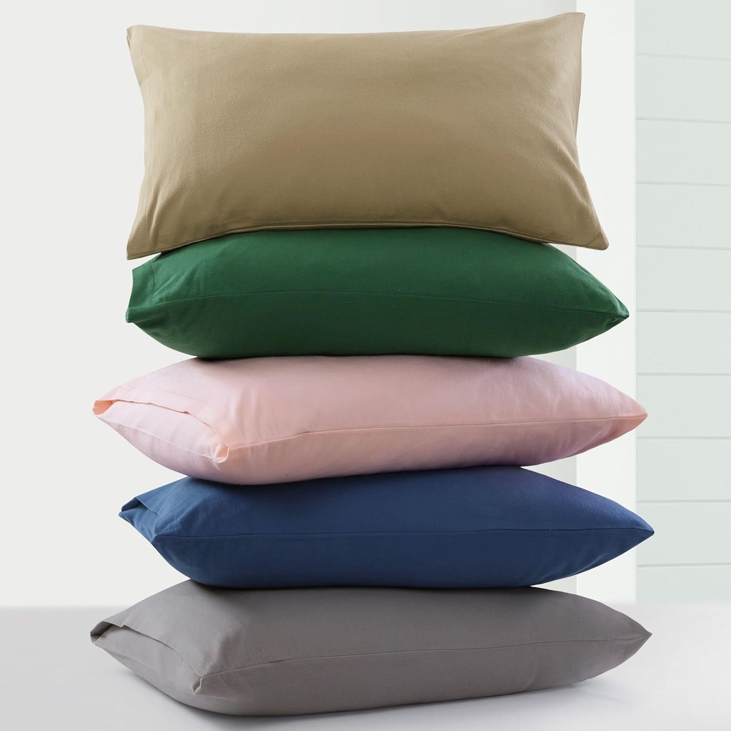 Tribeca Living Juego de sábanas de franela alemana Queen con bolsillo profundo, algodón pesado de 7.05 ozm, juego de ropa de cama de 4 piezas, rosa