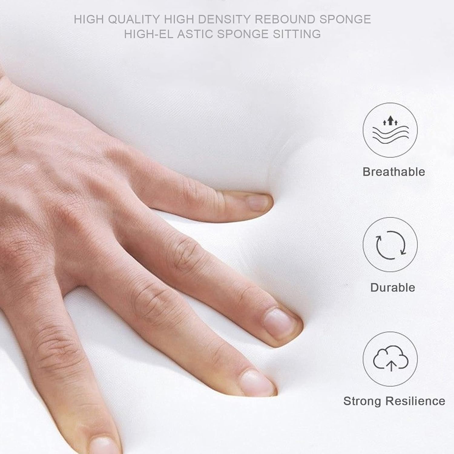QQXX Relleno de huecos de cama suave para cama individualdobleKing, almohada de cabecero de esponja, cojín grueso extraíble lavable para