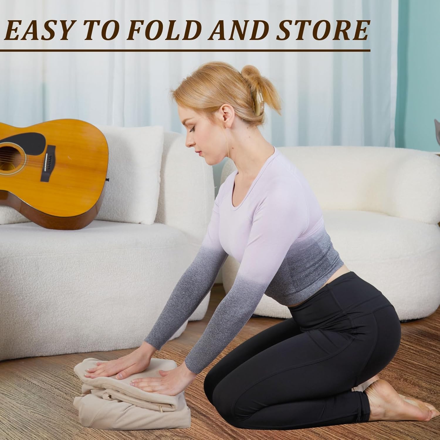 Cojín inflable grande de meditación Zafu Yoga, almohada de suelo de meditación sentado en el suelo, cojín grande de suelo para adultos, funda