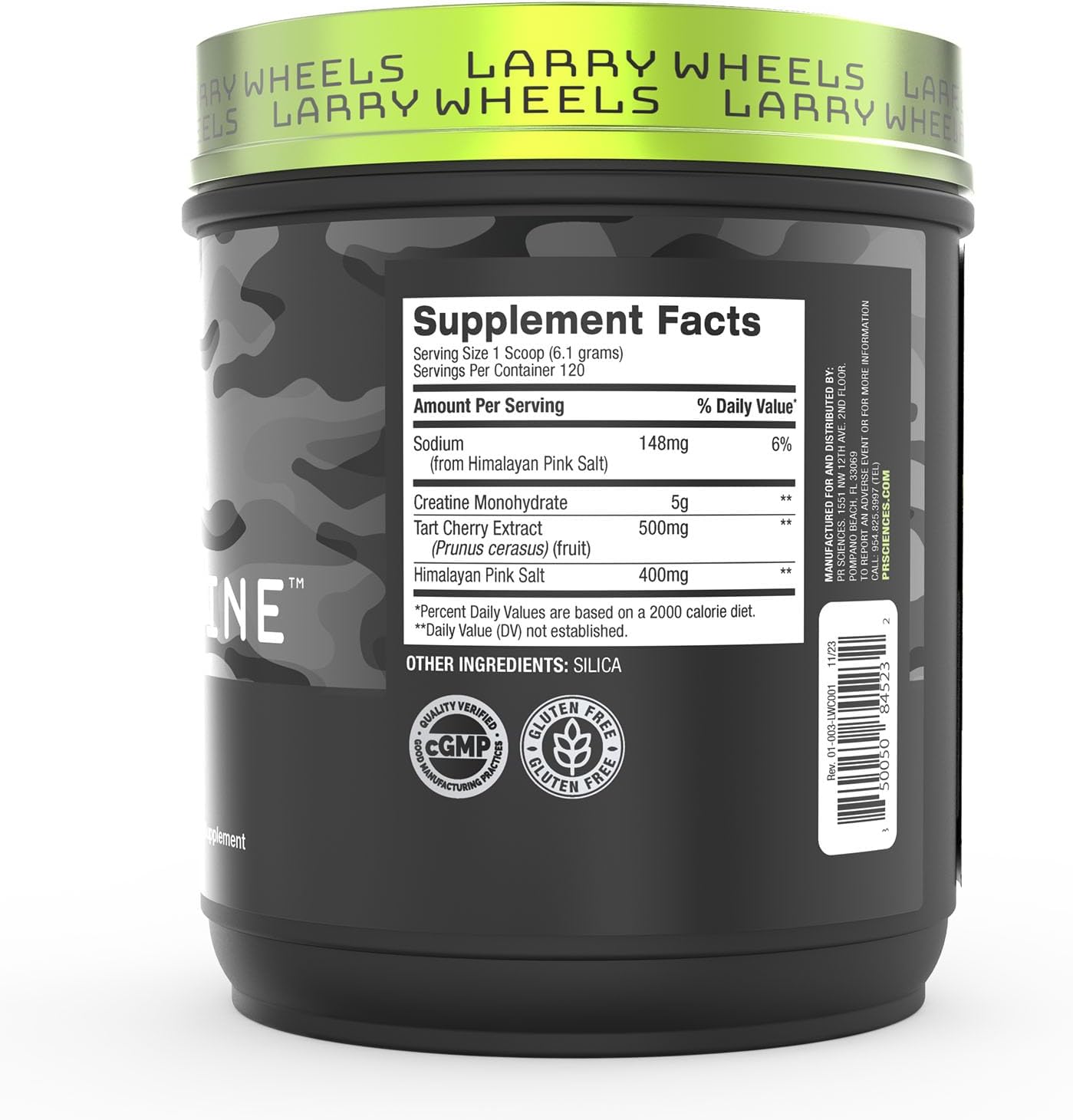Larry Wheels’ – Polvo de creatina para antes del entrenamiento y después del entrenamiento, polvo que aumenta los músculos para hombres y mujeres,