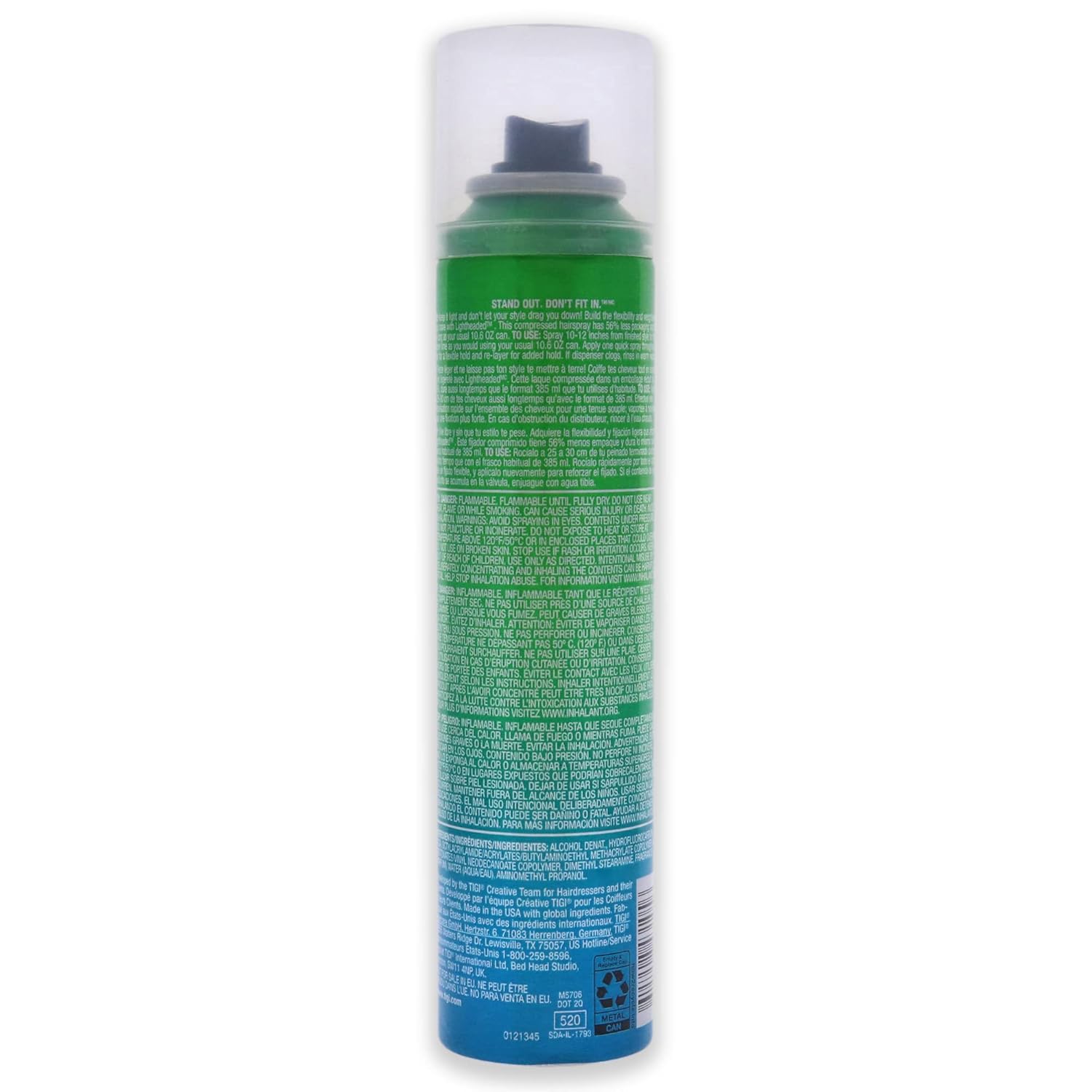TIGI Bed Head Lightheaded – Laca para el cabello de fijación flexible unisex, 5.5 onzas