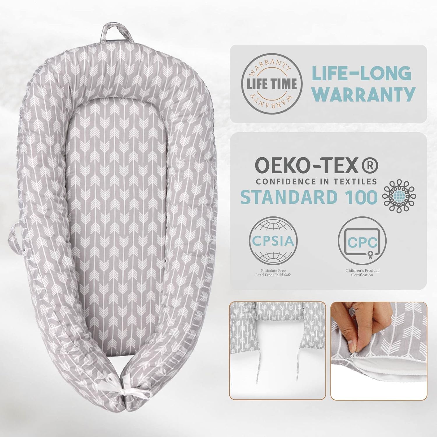 Tumbona Nest Sleeper Cover Baby Portable Cama de dormir tumbona para recién nacido ajustable Nest Co cama de dormir