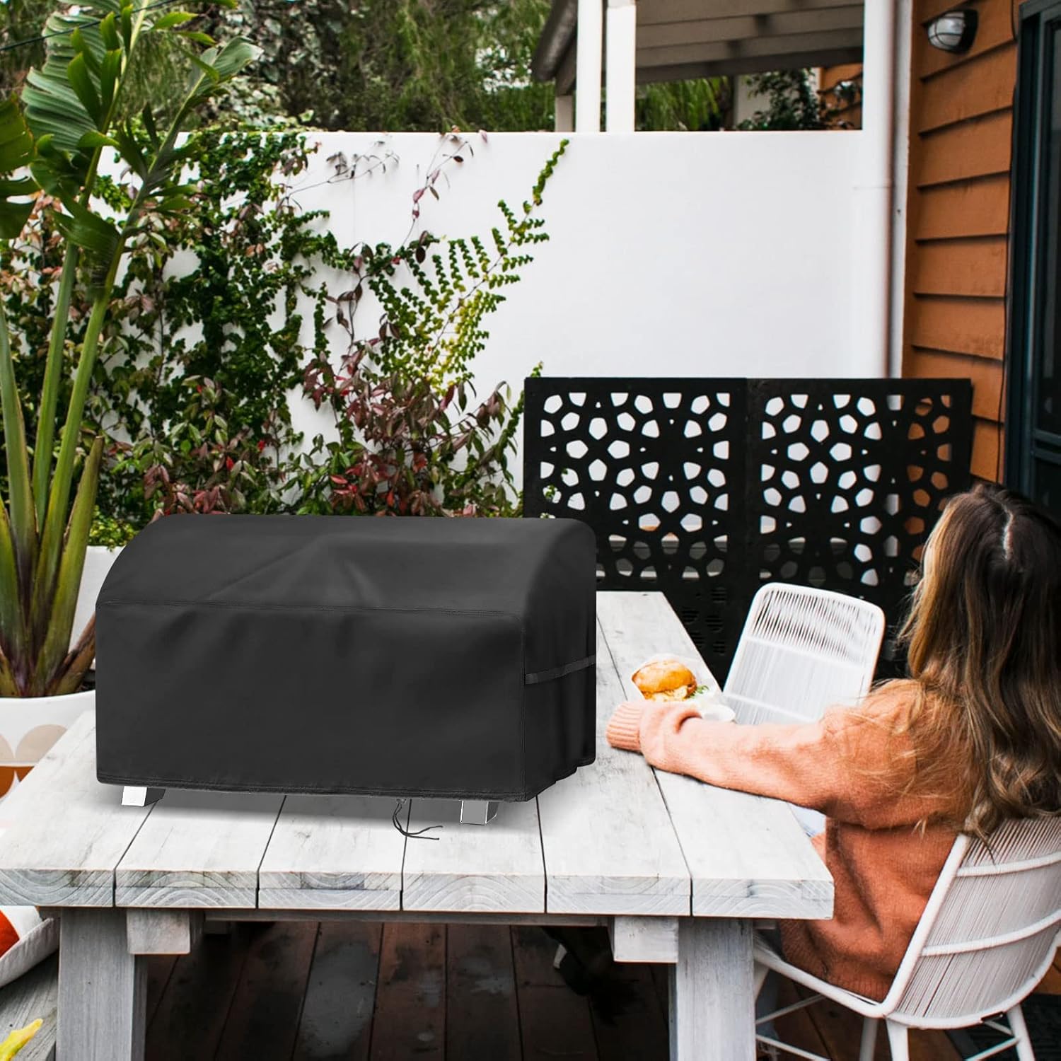 Jungda Lifemaster – Cubierta para parrilla portátil Lifemaster, cubierta impermeable para parrilla de barbacoa de mesa pequeña, 24 x 20 x 15 pulgadas