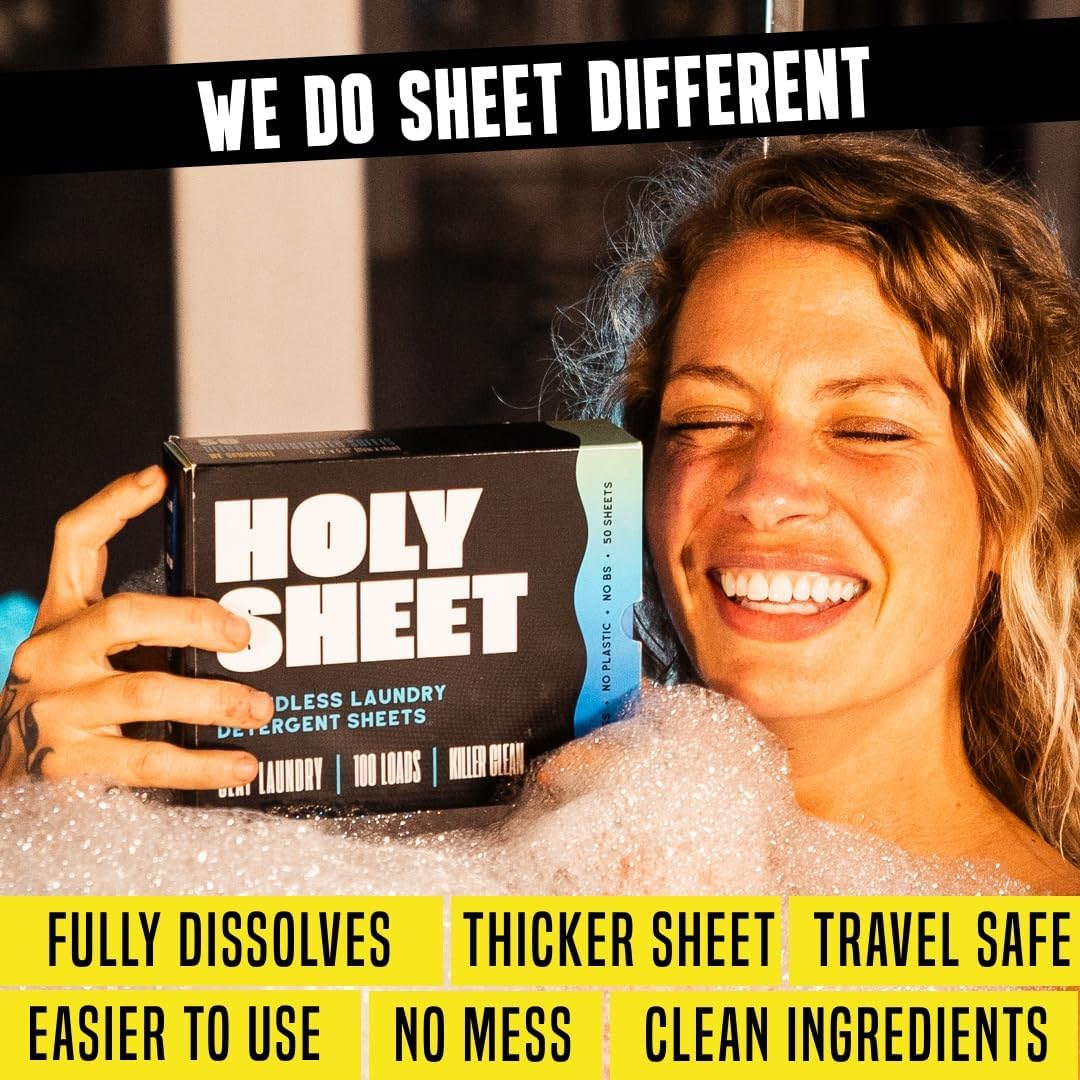 Hojas de detergente para ropa, ecológicas y respetuosas con el medio ambiente, sin jarra de plástico, premedidas, potencia concentrada, hoja