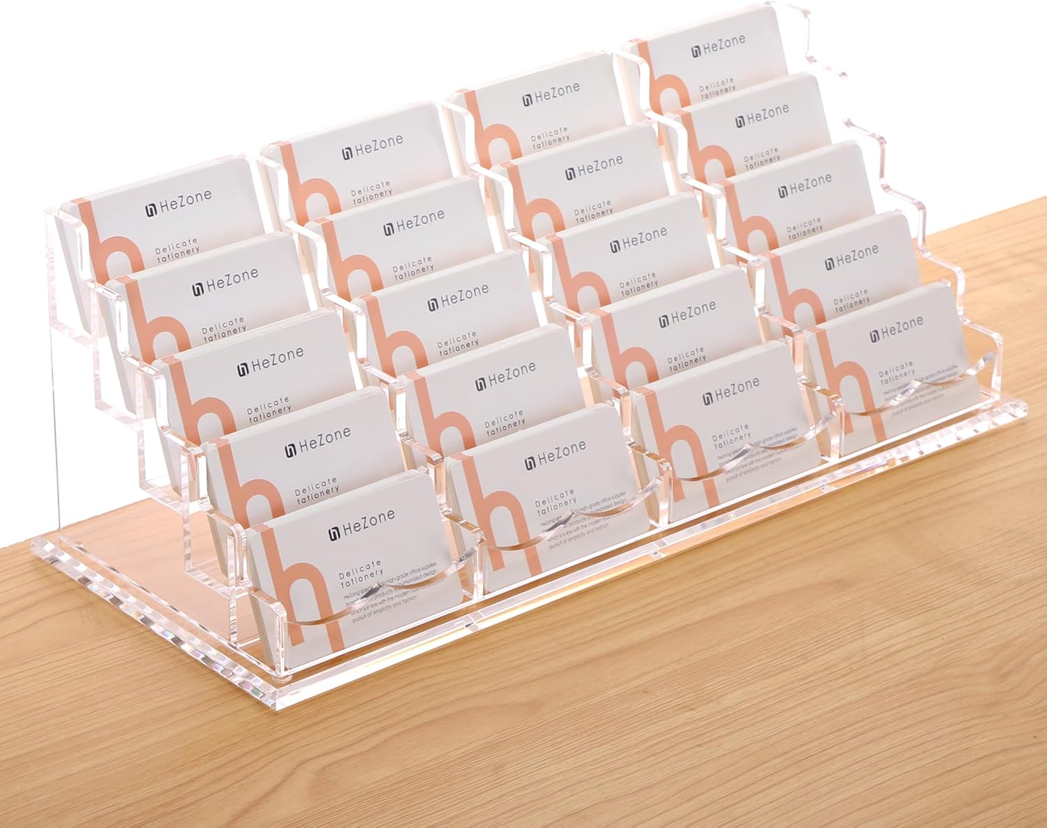 Soporte para tarjetas de visita para escritorio, soporte de exhibición de múltiples tarjetas para mujeres y hombres, organizador de tarjetas de