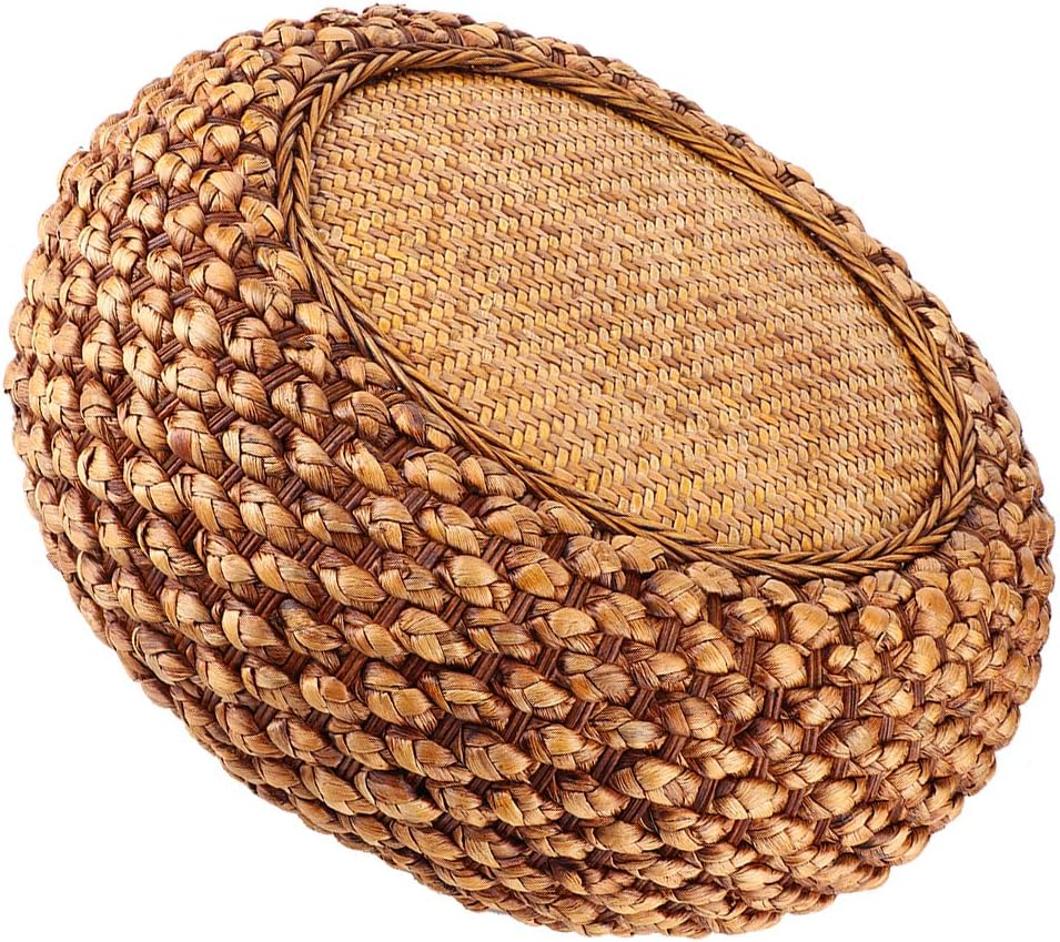 Fydun Household JapaneseStyle Round Floor Seats Cushion for Living Room Balcony Tatami Coffee Color Household JapaneseStyle Round Floor for Family
