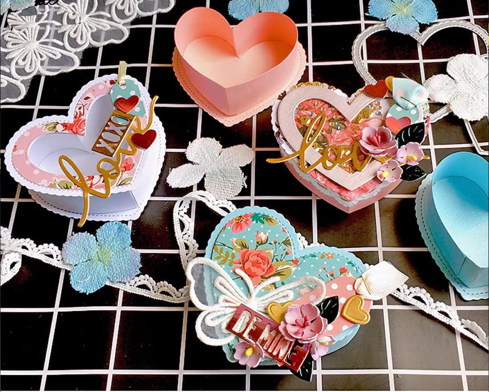 Heart Sweet Love Box – Plantillas de troqueles de corte de metal para hacer tarjetas, álbum, álbumes de recortes, manualidades, troquelado, corte de