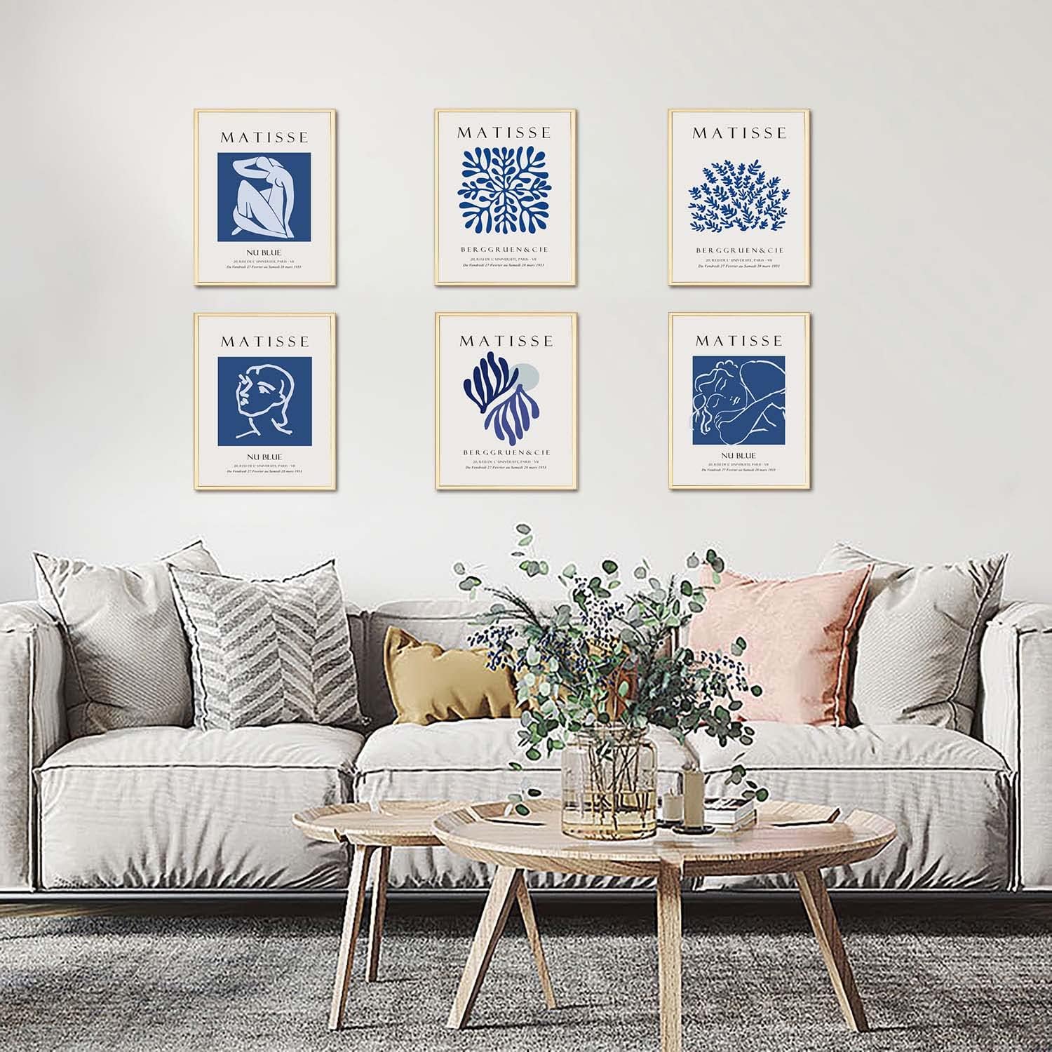 znxuey Póster e impresiones artísticas estéticas de Matisse para decoración de pared, póster e impresiones de arte abstracto estético de Matisse
