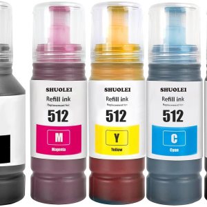 Botellas de tinta de repuesto compatibles 512 T512 compatibles con Epson 512 T512 T512020 T512120 T512220 T512320 T512420 funciona con Expression Botellas de tinta de repuesto compatibles 512 T512 compatibles con Epson 512 T512 T512020 T512120 T512220 T512320 T512420 funciona con Expression