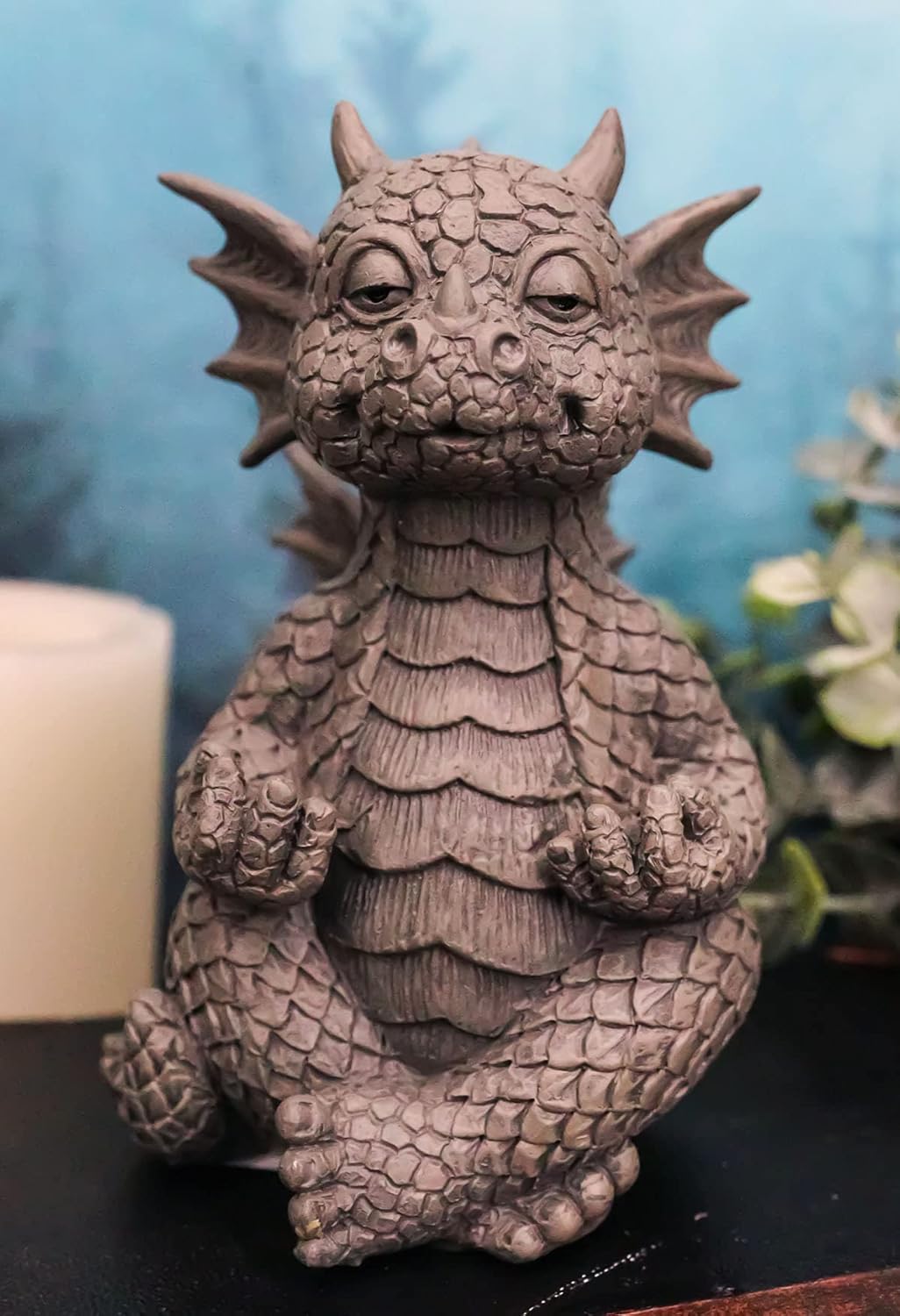 Ebros – Estatua de poder de fuerza de Qi interior de 5 pulgadas de alto, acabado de resina de imitación de piedra de fantasía, Calabozos y dragones