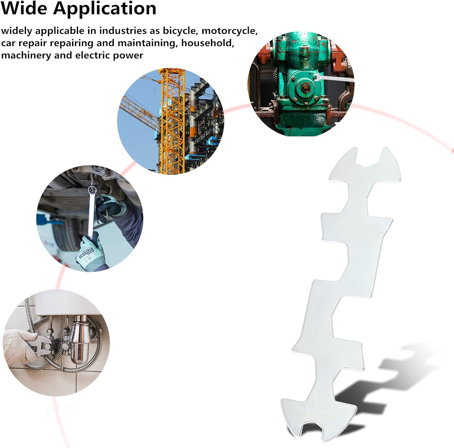 YnGia Llave de extremo abierto superfina de 0.079 in multifunción herramienta de reparación de combinación 0.315 in 0.394 in 0.472 in 0.512 in 0.551
