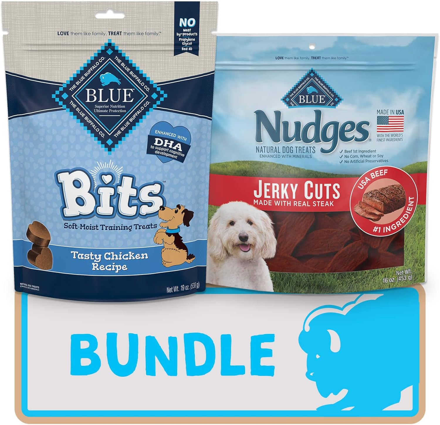 Blue Buffalo – Paquete variado de golosinas para perros, filete y pollo