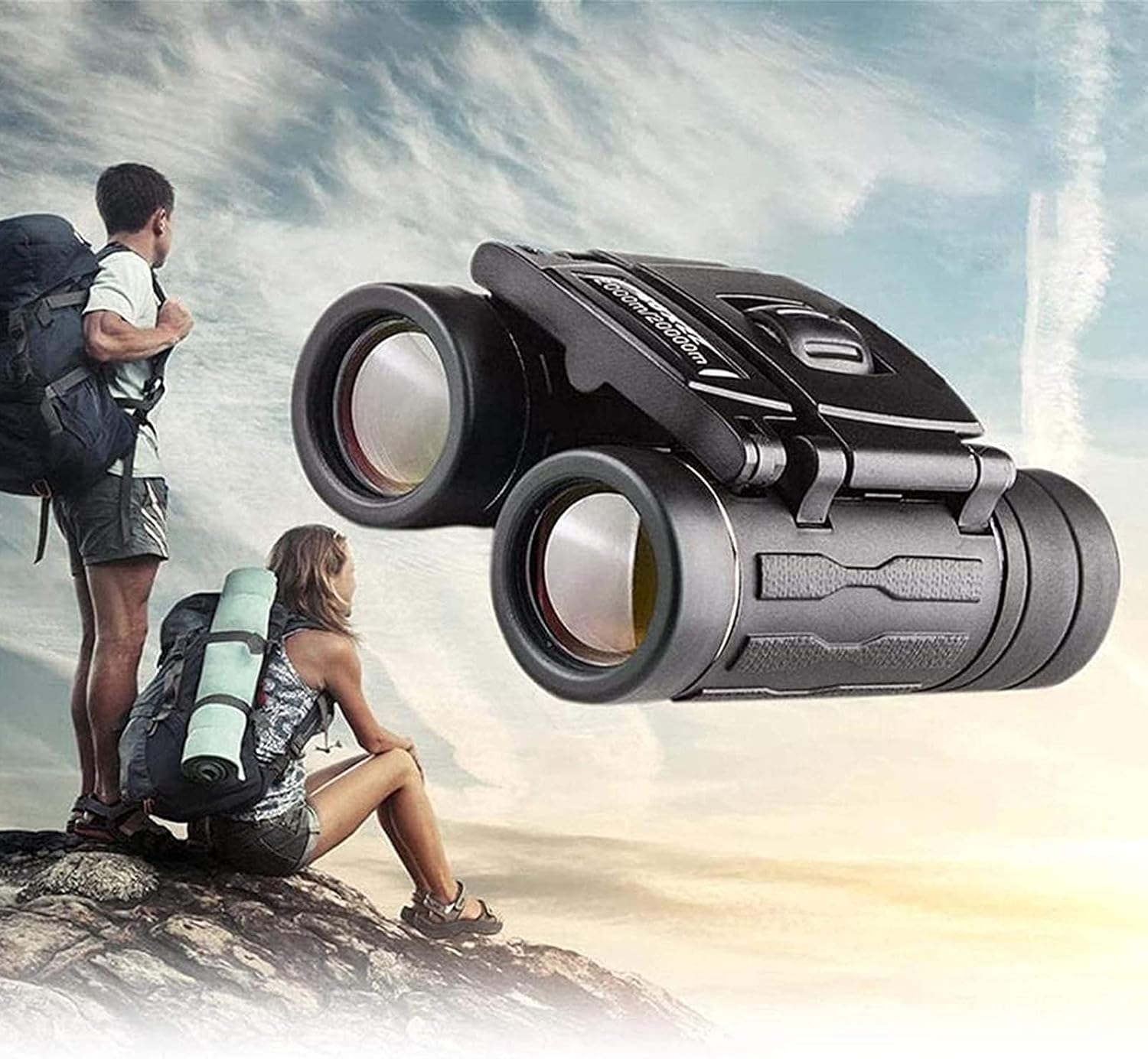 Prismáticos para adultos plegables Hd prismáticos 2000M largo alcance telescopio para caza deportes al aire libre camping viajes