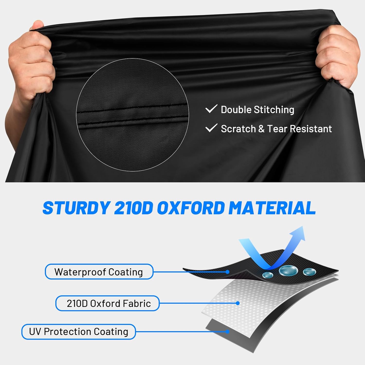 Favoto Funda impermeable para scooter de movilidad, tela Oxford 210D, cubierta de almacenamiento para viajes, resistente, resistente al viento, a