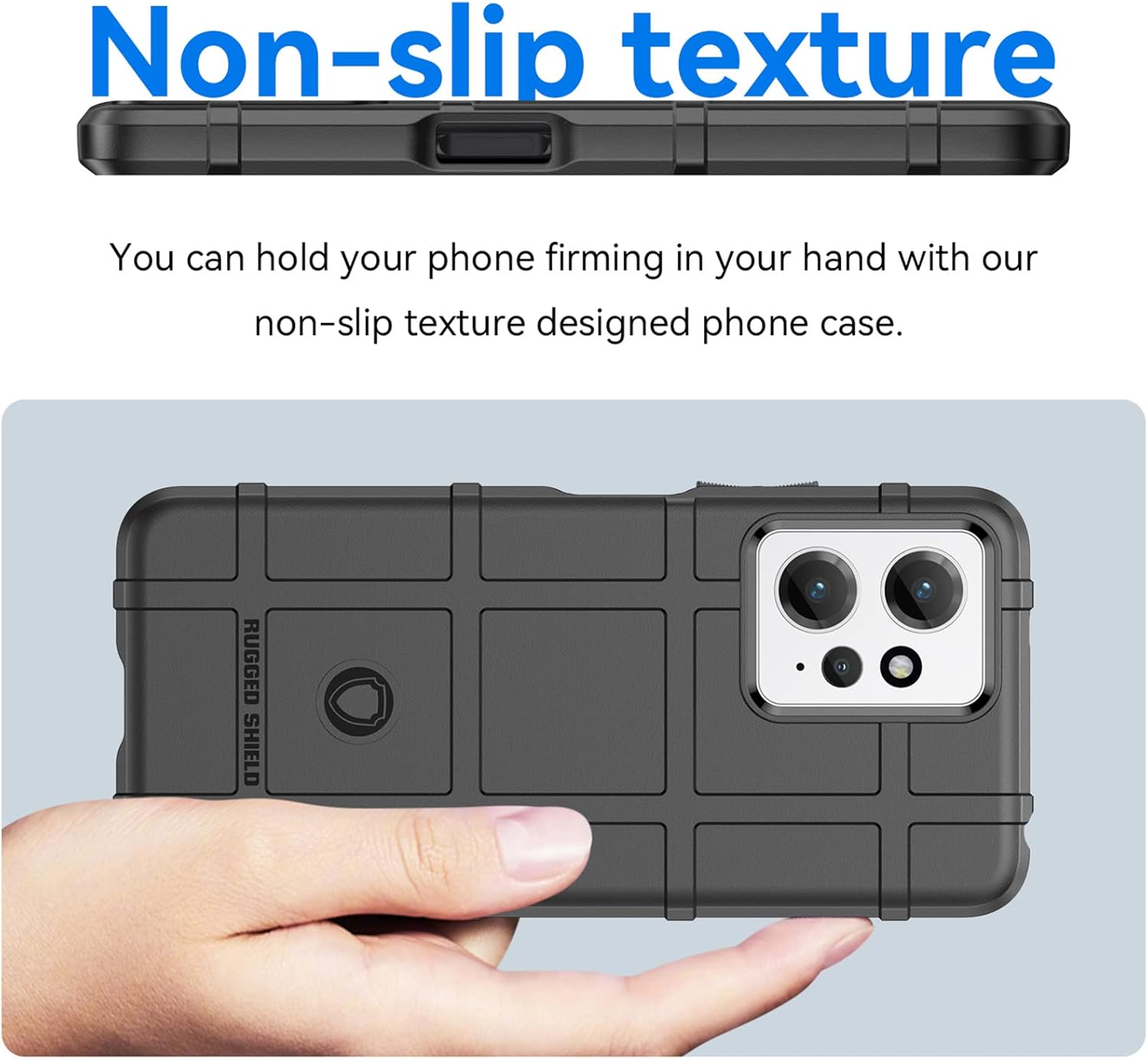 Ysnzaq Funda resistente duradera de grado militar para Xiaomi Redmi Note 12 4G (no 5G), ultra delgada TPU suave a prueba de golpes Funda protectora