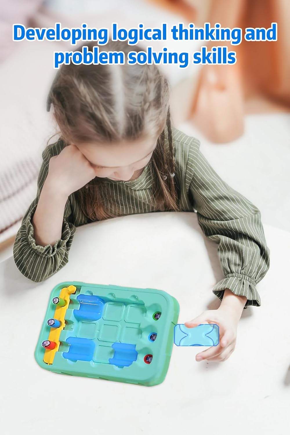 Juego de solución Marble Run, juguete educativo STEM para niños y niñas, juego de construcción de rompecabezas, cumpleaños, impulsa el pensamiento