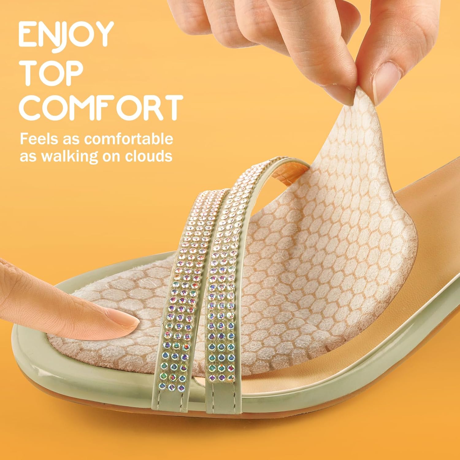 ZAIWOO Metatarsal Pads Women, Ball of Foot Cushions for Women, Heel Inserts for Women, Heel Pads for Shoes, (2 Pairs Foot Pads) High Heel Comfort