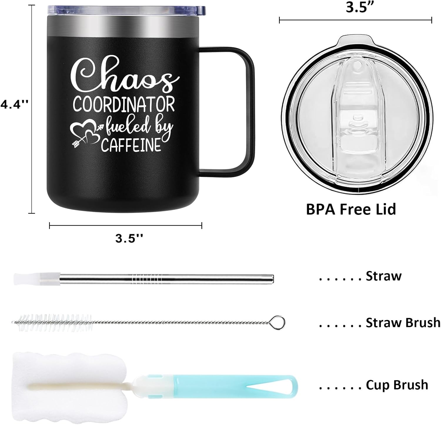 Qtencas Jefe Manager – Taza de café de acero inoxidable con cafeína para hombres, regalo de cumpleaños, regalos de Navidad para hombres, jefes,