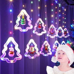 Luces de ventana de Navidad de 12 pies, 8 modos120 luces LED de Navidad, luces de cortina de Navidad duraderas para árbol de Navidad, dormitorio, Luces de ventana de Navidad de 12 pies, 8 modos120 luces LED de Navidad, luces de cortina de Navidad duraderas para árbol de Navidad, dormitorio,