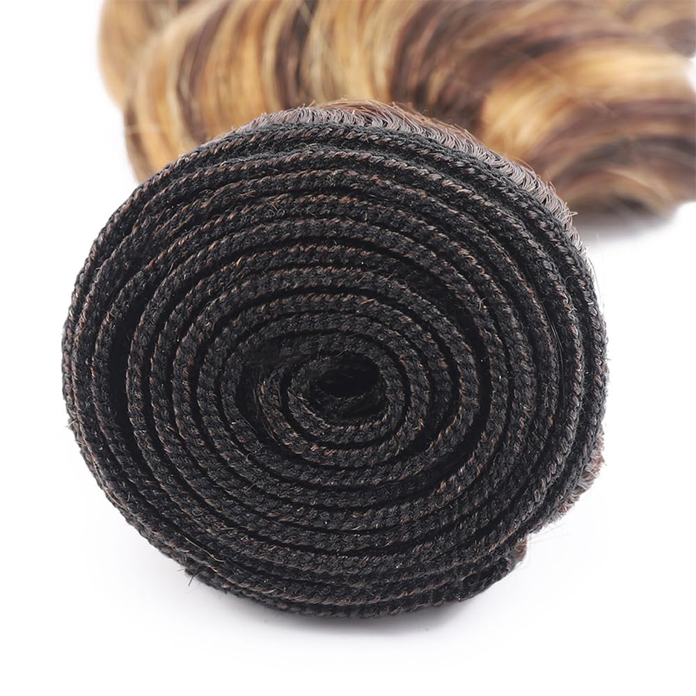 20, 22, 24 pulgadas, P427, paquetes de cabello humano Remy brasileño con reflejos de onda profunda, paquete de cabello virgen sin procesar, 3