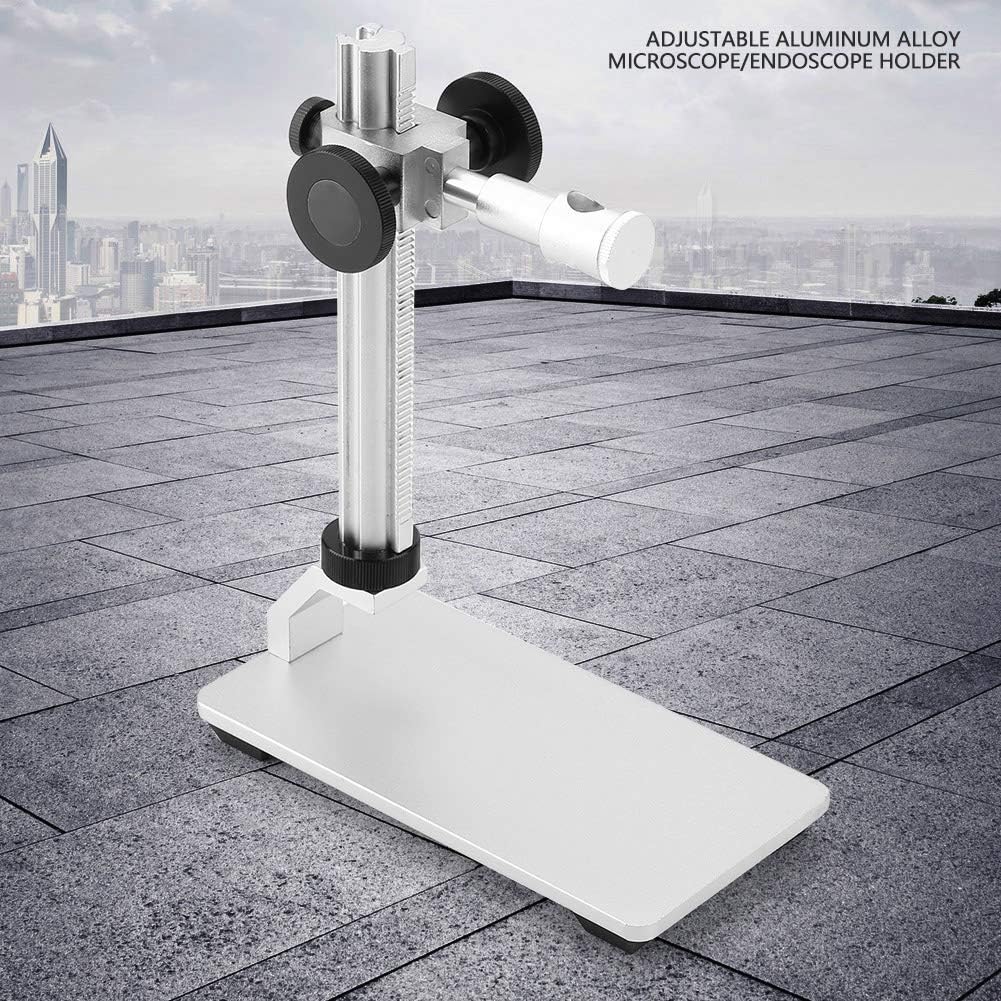 Soporte de microscopio de aleación de aluminio, enfoque manual ajustable, soporte de microscopio USB digital, portátil, universal, profesional,