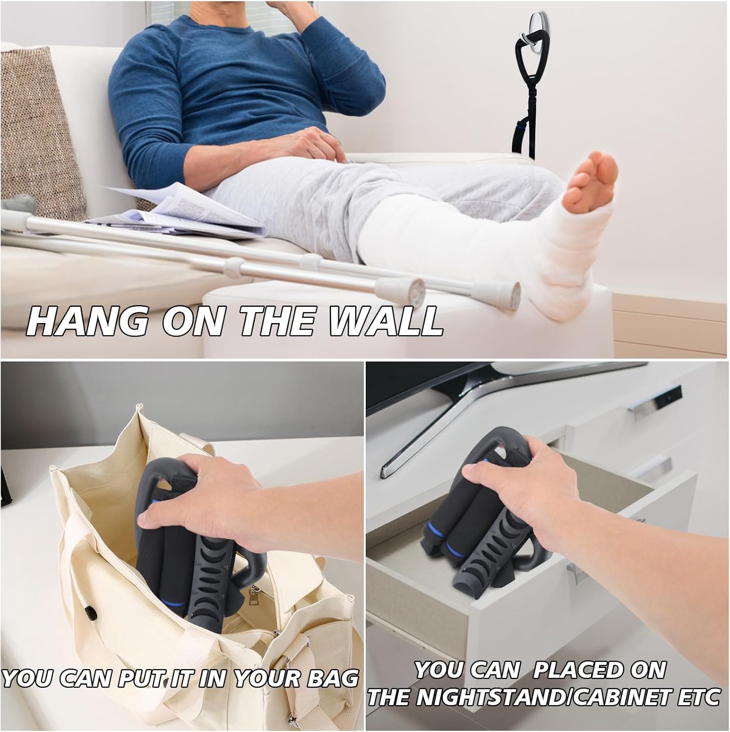 Levantamiento de piernas y correas de marcha, adecuadas para apoyo de rehabilitación de articulaciones, articulaciones de cadera, rodilla, cadera,