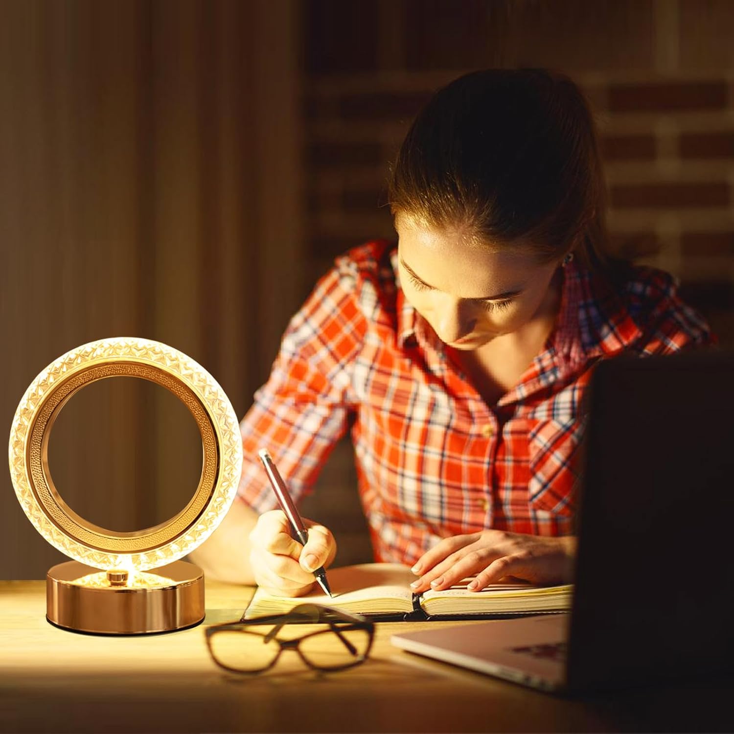 Lámpara de mesa, luz nocturna con colores cambiantes, luz nocturna regulable para mesita de noche, lámpara de mesa recargable inalámbrica con carga