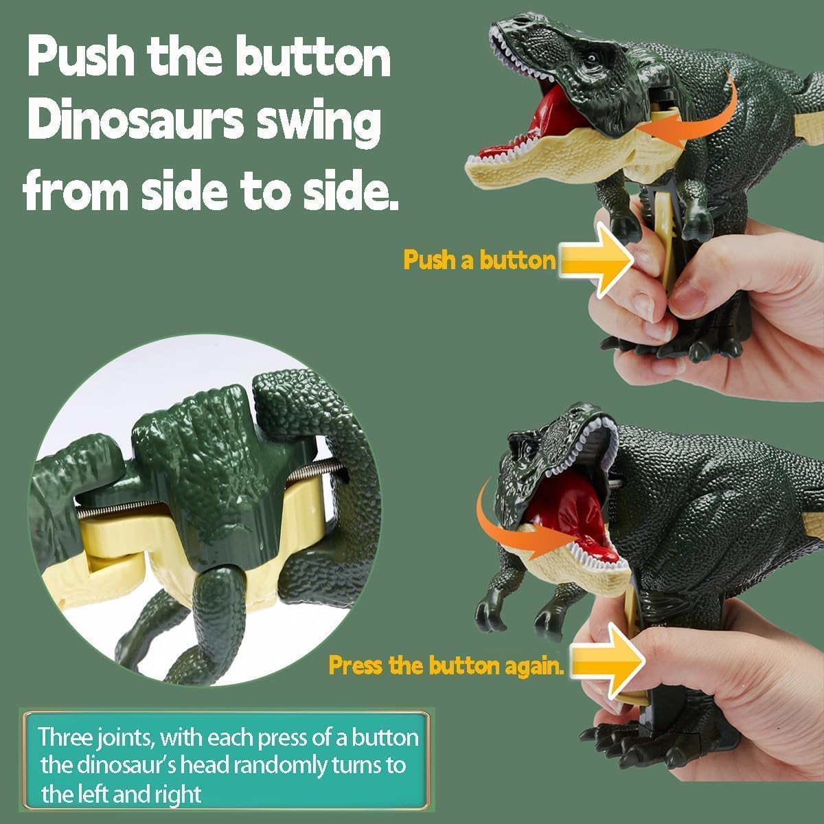 Trigger The T-Rex (The Original) Tyrannosaurus Dinosaur Chomper Toys, Dino Grabber, Dinosaurio Snapper Divertido Robot Hand Pincher Dino Game