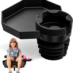Bandeja de viaje para niños, base grande, bandeja para asiento de automóvil y portavasos de automóvil, bandeja para aperitivos, entretenimiento, Bandeja de viaje para niños, base grande, bandeja para asiento de automóvil y portavasos de automóvil, bandeja para aperitivos, entretenimiento,