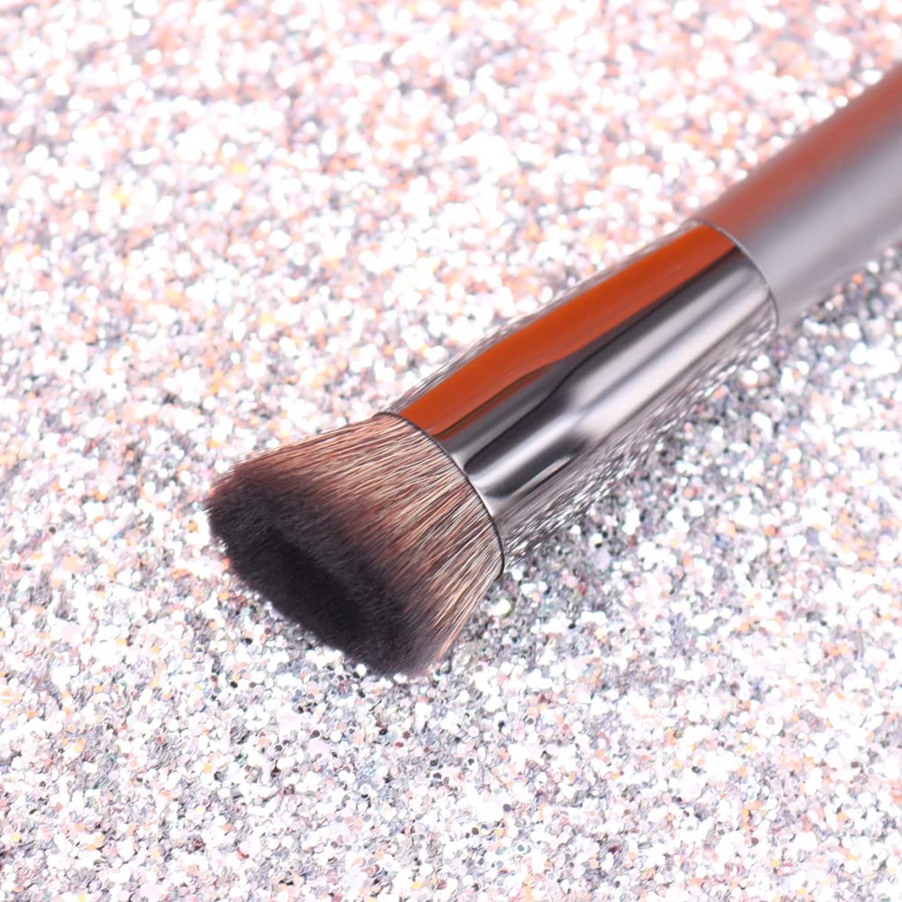 Vela.Yue Cepillo líquido para base de maquillaje para un aspecto natural impecable  Aplicador de maquillaje en ángulo para perfeccionar la crema