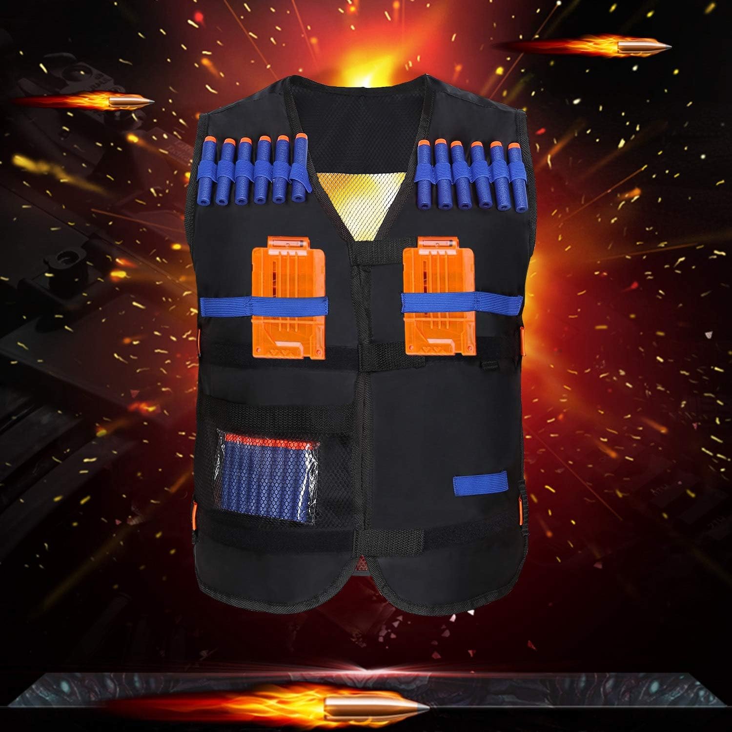Yosoo Chaleco Elite para niños para la serie Gun (negro), Negro –