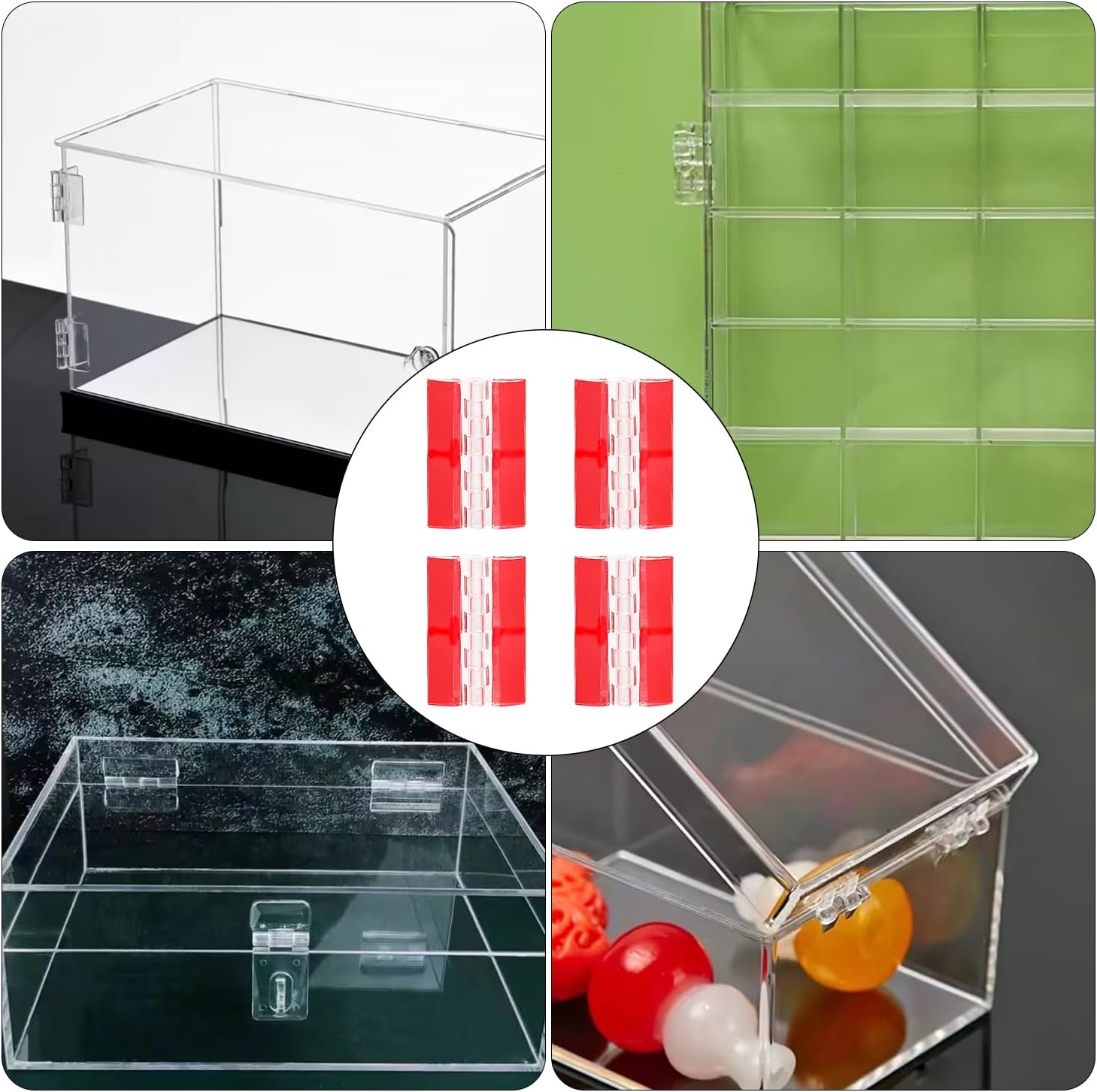 Bisagra acrílica adhesiva, bisagra de plástico transparente, bisagras de plástico transparente, bisagra de piano continua, herramientas de bisagra