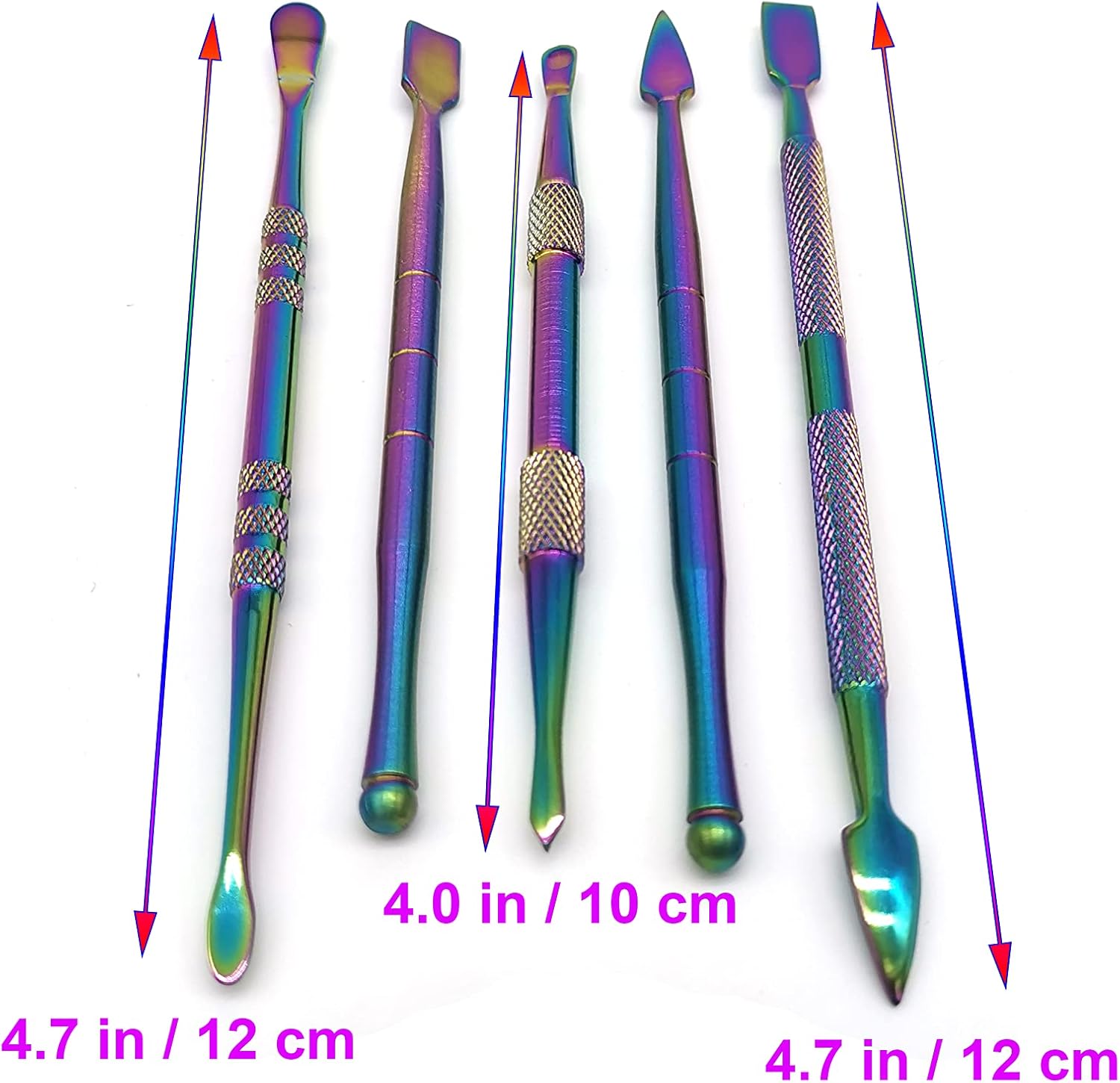 Rzam Herramientas de tallado de cera, 5 herramientas de cera de acero inoxidable de doble extremo con 1 recipiente de silicona para cera, cerámica