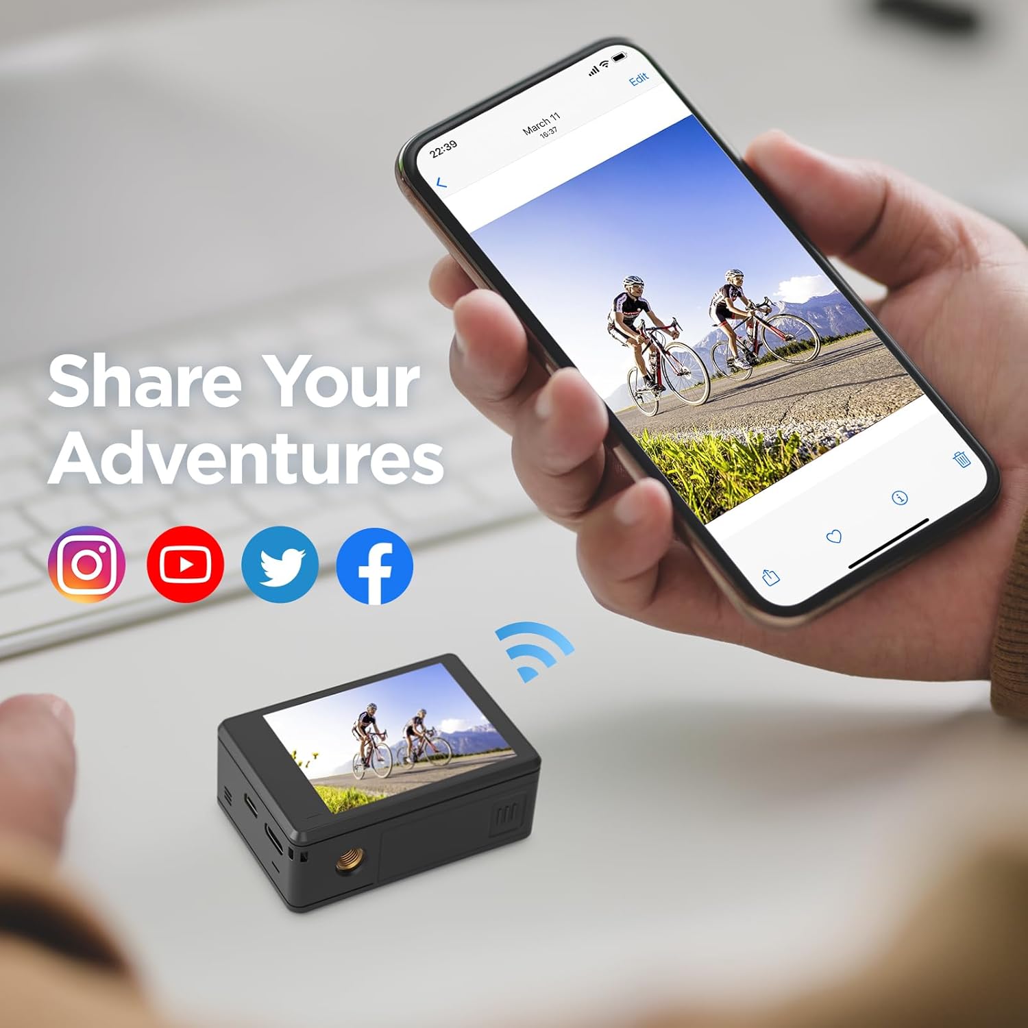 Cámara de acción de doble pantalla 4K30FPS, cámara de video con pantalla táctil HD de 20 MP, cámaras impermeables de 131 pies, control remoto de