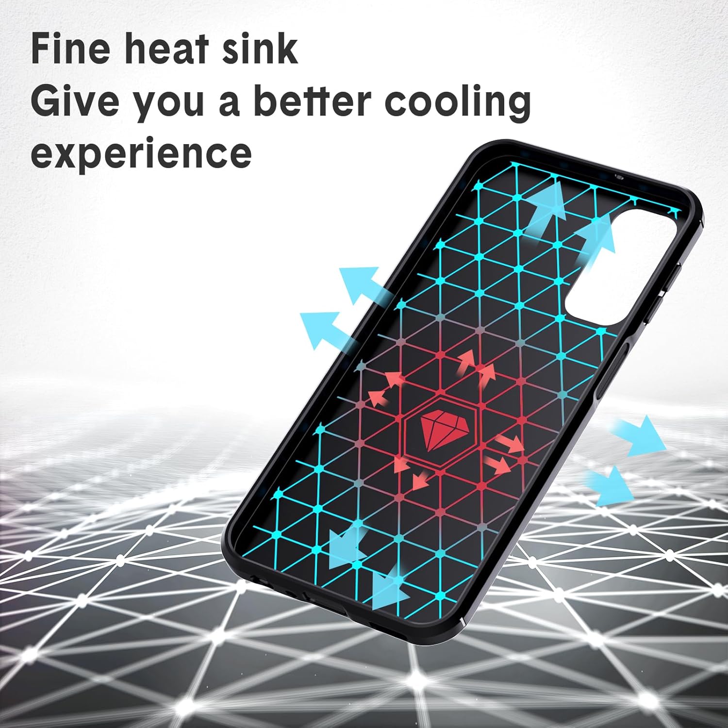 Funda compatible con Samsung Galaxy A24 4G, TPU flexible textura cepillada antideslizante a prueba de golpes, protección militar a prueba de golpes,