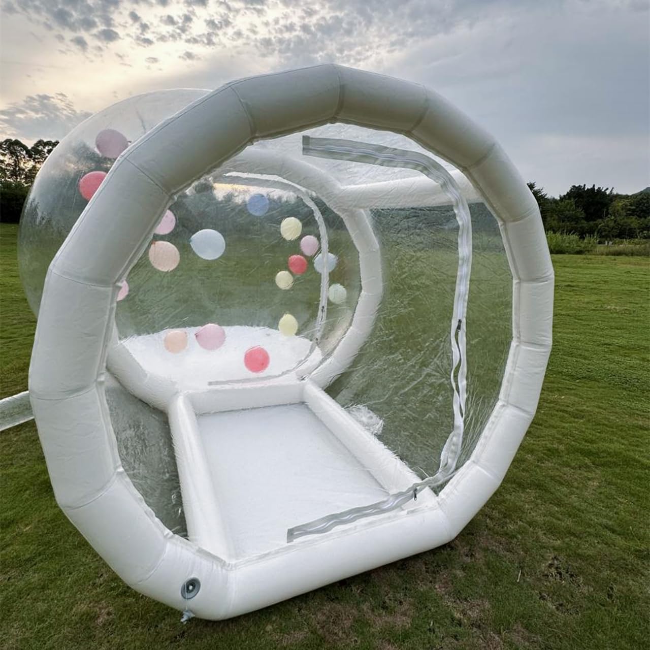 Casa inflable de burbujas transparente para exteriores, fiesta de niños, casa de burbujas, cúpula de cristal con soplador y bomba de aire para