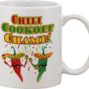 TOOLOUD Chili Cookoff Champ! Chile Peppers – Taza de café (11 oz) TOOLOUD Chili Cookoff Champ! Chile Peppers – Taza de café (11 oz)